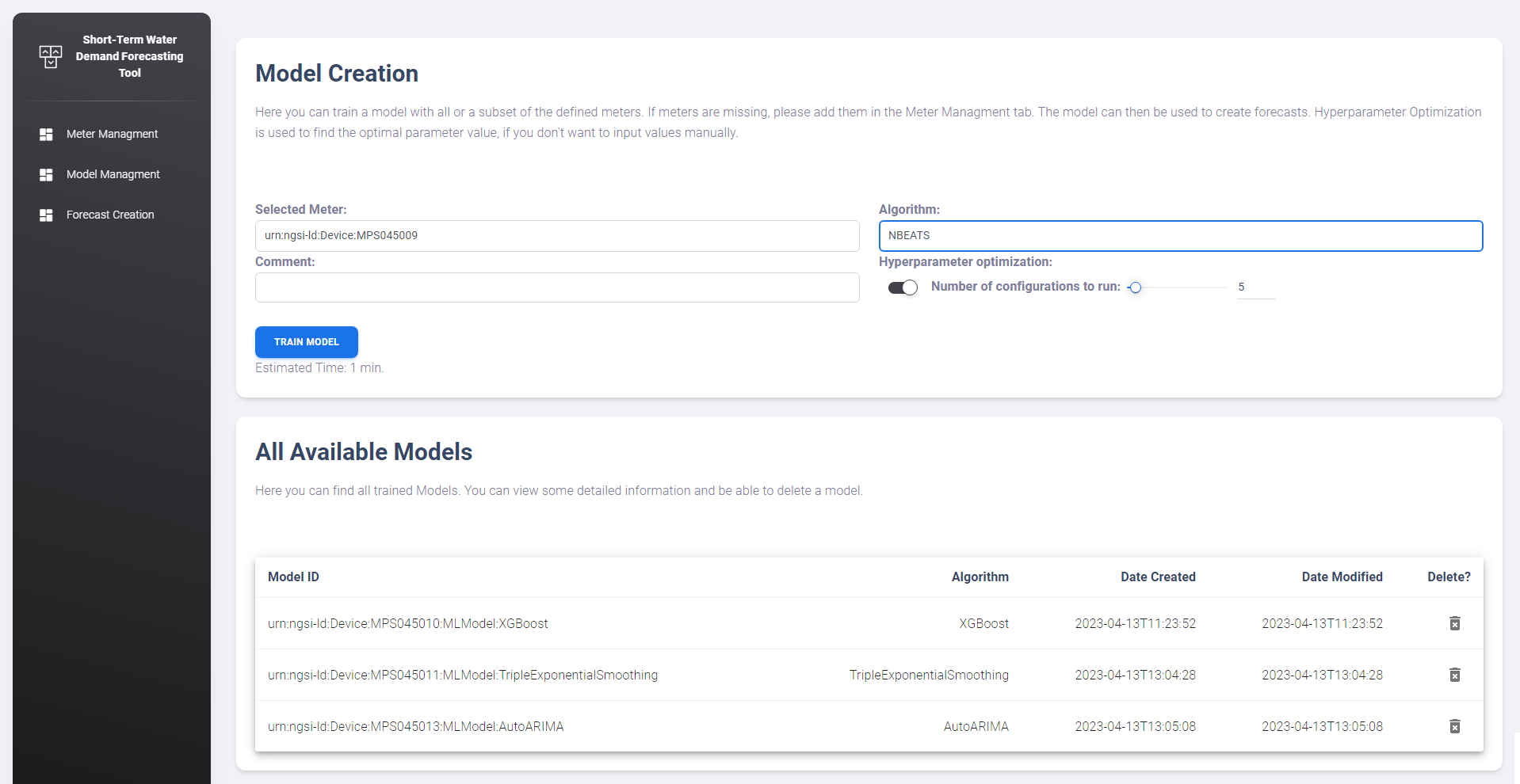 Image of Short-term demand forecasting tool